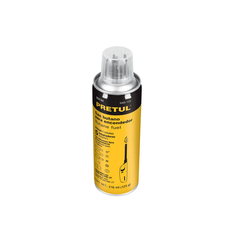 Lata de gas butano para encendedor, 125 g, PRETUL | GAS-125 | 25131