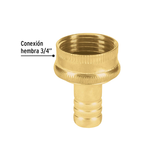 Conector 1/2' hembra de latón laminado, Pretul | CF-1/2P | 26030