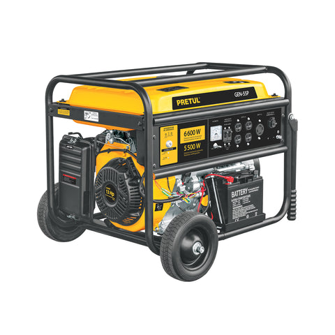 Generador portátil 5.5 kW motor a gasolina, PRETUL | GEN-55P | 26035