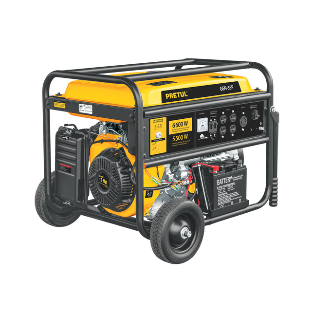 Generador portátil 5.5 kW motor a gasolina, PRETUL (GEN-55P)