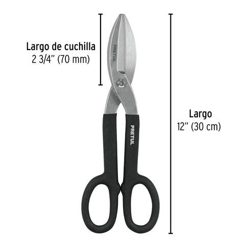 Tijera para hojalatero 12', Pretul | TH-12P | 26051