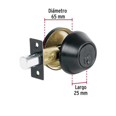 Cerrojo llave-llave negro, llave tradicional, BASIC | CERO-62P | 26066