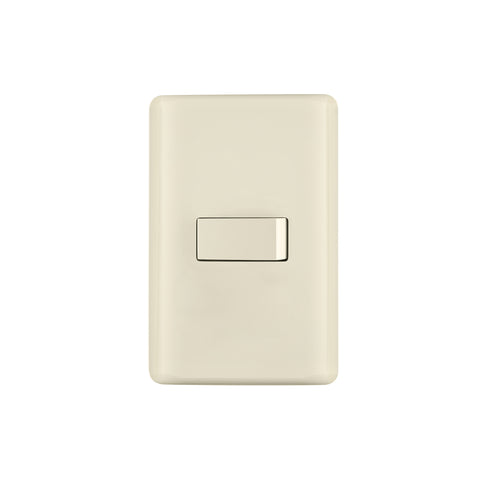 Placa armada 1 interruptor de escalera, marfil, Basic | PA-APSE-EBI | 26641