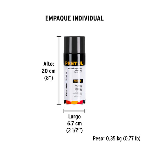 Pintura en aerosol, gris oscuro, 400 ml,Pretul | PA-GO-P | 27004