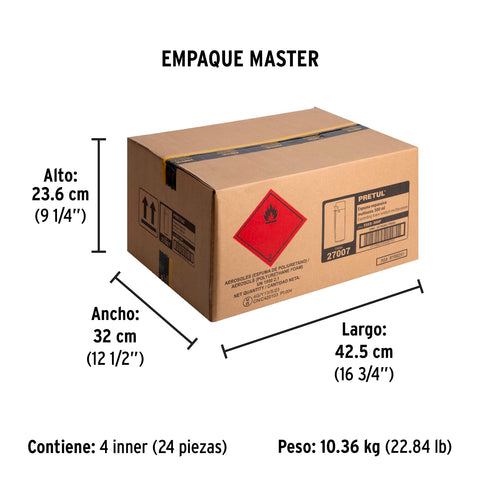 Espuma expansiva de poliuretano, 300 ml, PRETUL | ESEX-300P | 27007