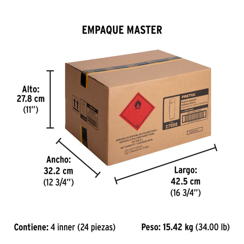 Espuma expansiva de poliuretano, 500 ml, PRETUL | ESEX-500P | 27008