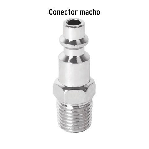 Conector rápido de acero, macho, cuerda 1/4' NPT, PRETUL | CORAL-MA-1/4P | 27023