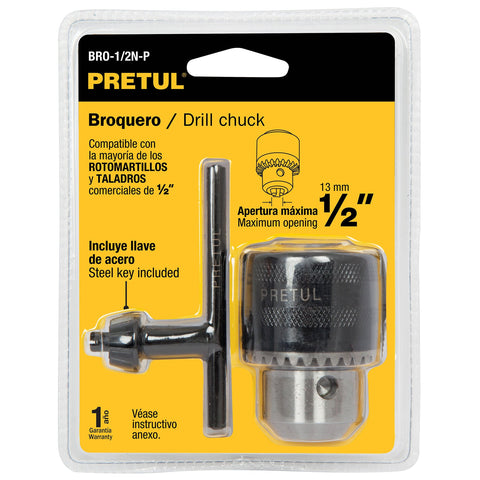 Broquero 1/2' con llave, PRETUL | BRO-1/2N-P | 27038