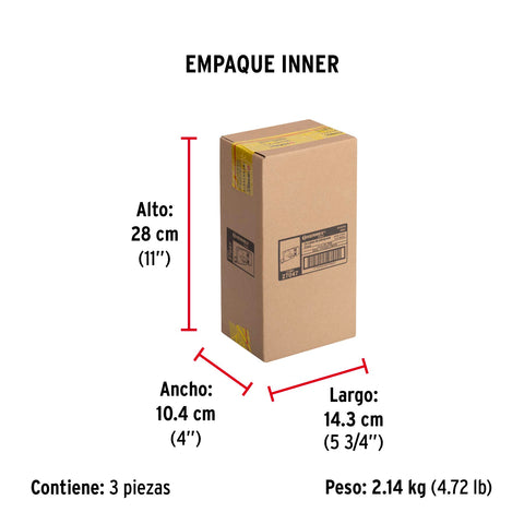 Cerradura sobreponer der instala-fácil, caja, HERMEX BASIC | CS-75DP | 27047