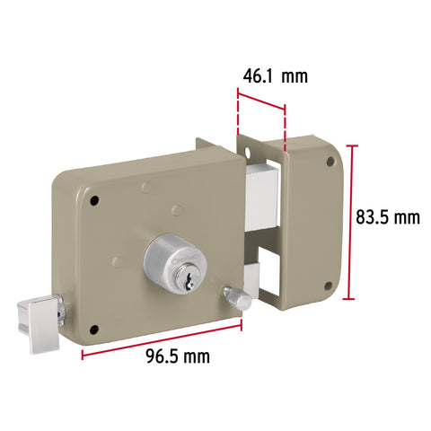 Cerradura sobreponer der instala-fácil, blíster, BASIC | CS-75DBP | 27049