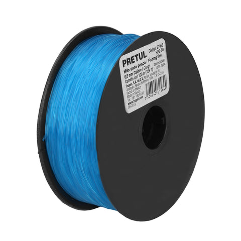 Carrete con 100 m de hilo para pesca azul calibre 0.60 mm | HIPE-60 | 27063