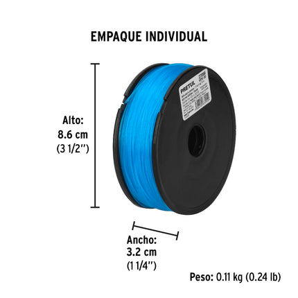 Carrete con 100 m de hilo para pesca azul calibre 0.90 mm (HIPE-90)
