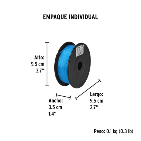 Carrete con 100 m de hilo para pesca azul calibre 1.00 mm | HIPE-100 | 27067