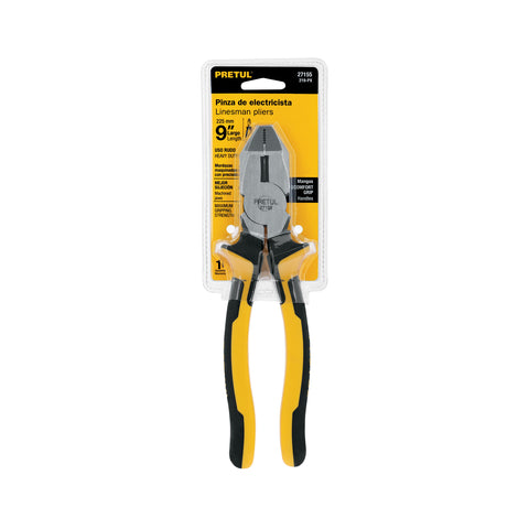 Pinza p/electricista 9' uso rudo, Comfort Grip, Pretul | 219-PX | 27155