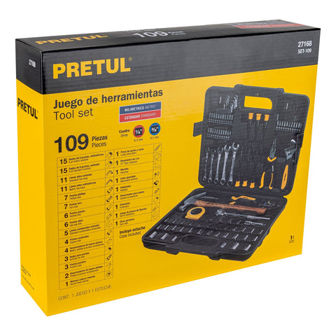 Juego de 109 herramientas, Pretul | SET-109 | 27168