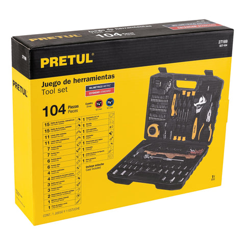 Juego de 104 herramientas, Pretul | SET-104 | 27169