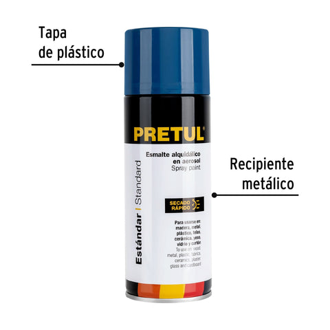 Pintura en aerosol, azul ultramar, 400ml, Pretul | PA-AU-P | 27182