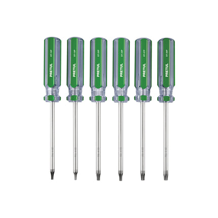 Juego de 6 desarmadores Torx mango de PVC, Pretul | DT-6P | 27192