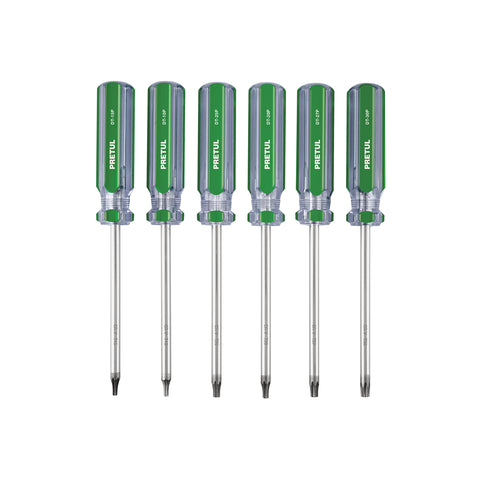 Juego de 6 desarmadores Torx mango de PVC, Pretul | DT-6P | 27192