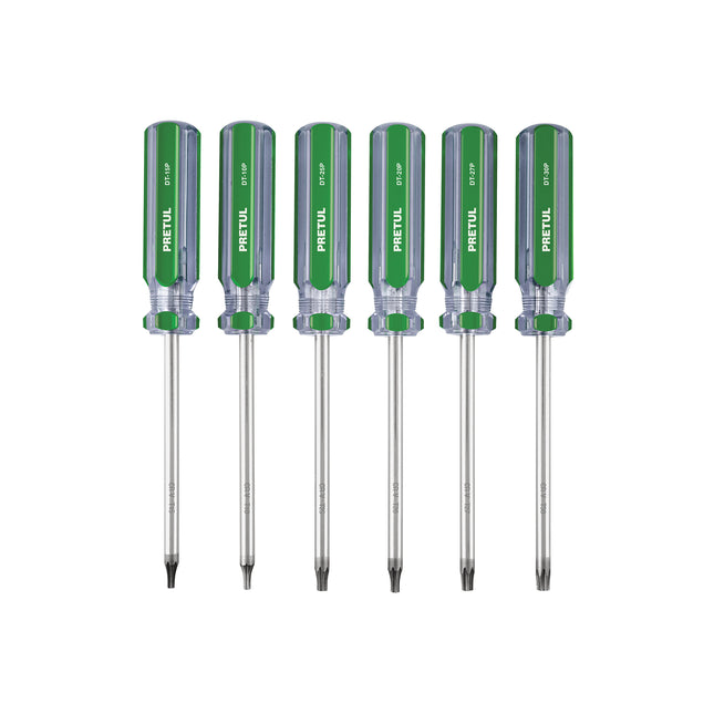 Juego de 6 desarmadores Torx mango de PVC, Pretul | DT-6P | 27192