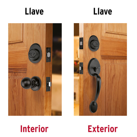 Jaladera y perilla, Berna llave-llave, negro, BASIC | CEP-62PJP | 27238