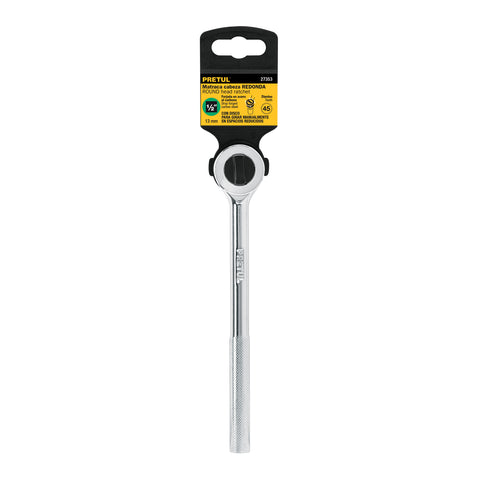 Matraca cuadro 1/2' cabeza redonda con disco, Pretul | M-1245DP | 27353