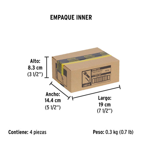 Linterna plástica 1 LED 40 lm de 1 pila AA, Pretul | LIPLA-40P | 28019
