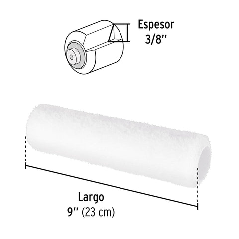 Rodillo para pintar, 9 x 3/8', superficies lisas, Pretul | ROPI-910P | 28033
