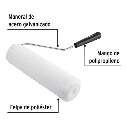 Rodillo para pintar, 9 x 3/8', superficies lisas, Pretul | ROPI-910P | 28033