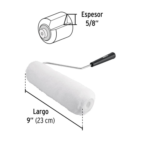 Rodillo para pintar,9 x 5/8',superficies poco rugosas,Pretul | ROPI-915P | 28034