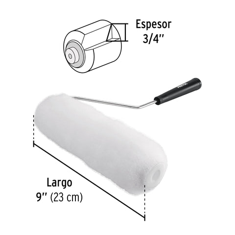 Rodillo para pintar, 9 x 3/4', superficies rugosas, Pretul | ROPI-920P | 28035