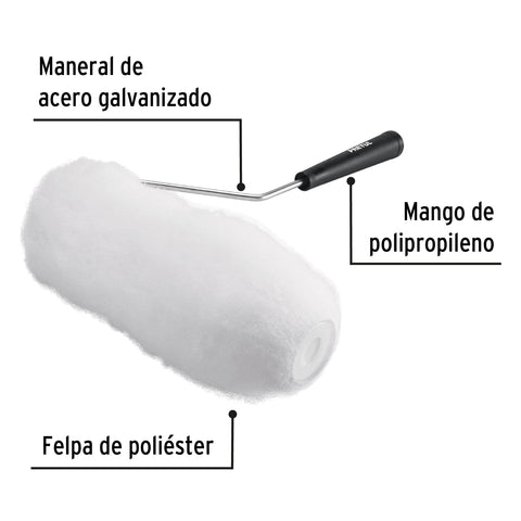 Rodillo p/pintar,9 x 1-1/4',superficies extrarrugosas,Pretul | ROPI-930P | 28037