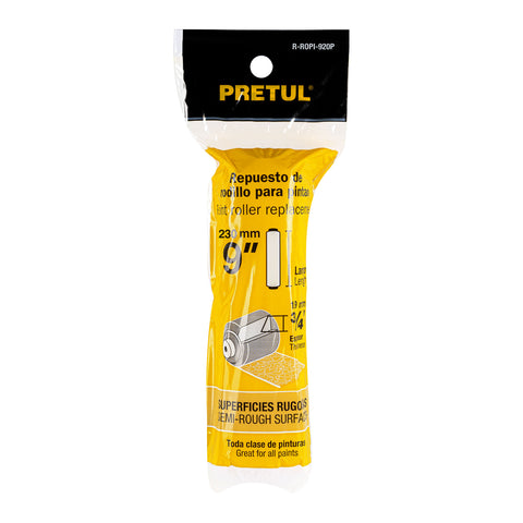 Felpa para rodillo, 9 x 3/4', superficies rugosas, PRETUL | R-ROPI-920P | 28043