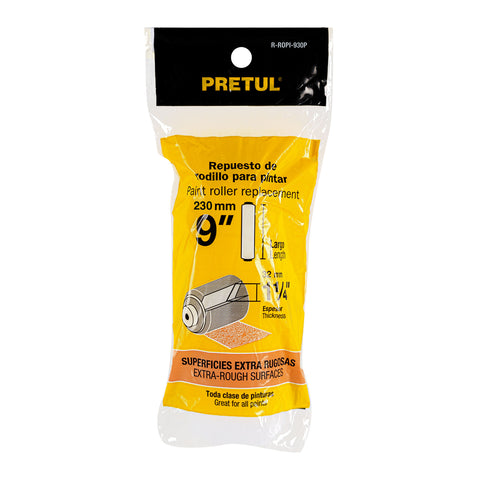 Felpa para rodillo, 9x1-1/4,superficies extra rugosas,PRETUL | R-ROPI-930P | 28045