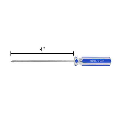 Desarmador de cruz 1/8' x 4' mango de PVC, Pretul | DP-1/8X4TP | 28076