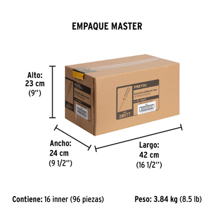 Desarmador de cruz 1/8' x 6' mango de PVC, Pretul | DP-1/8X6TP | 28077