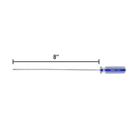 Desarmador de cruz 1/8' x 8' mango de PVC, Pretul | DP-1/8X8TP | 28078