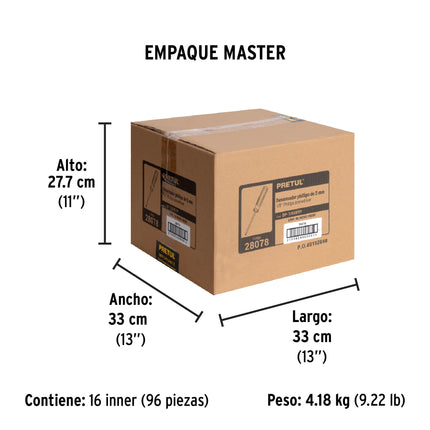 Desarmador de cruz 1/8' x 8' mango de PVC, Pretul | DP-1/8X8TP | 28078