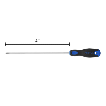 Desarmador de cruz 1/8' x 4' mango Comfort Grip, Pretul | DP-1/8X4BP | 28082