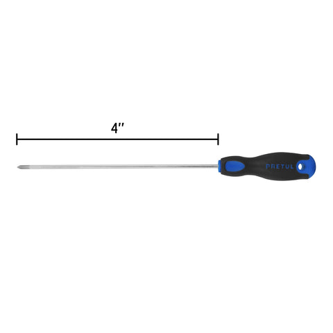 Desarmador de cruz 1/8' x 4' mango Comfort Grip, Pretul | DP-1/8X4BP | 28082