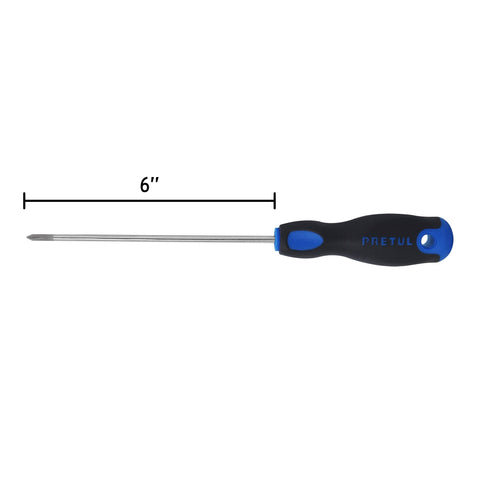 Desarmador de cruz 1/8' x 6' mango Comfort Grip, Pretul | DP-1/8X6BP | 28083