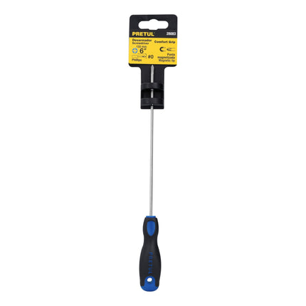 Desarmador de cruz 1/8' x 6' mango Comfort Grip, Pretul | DP-1/8X6BP | 28083
