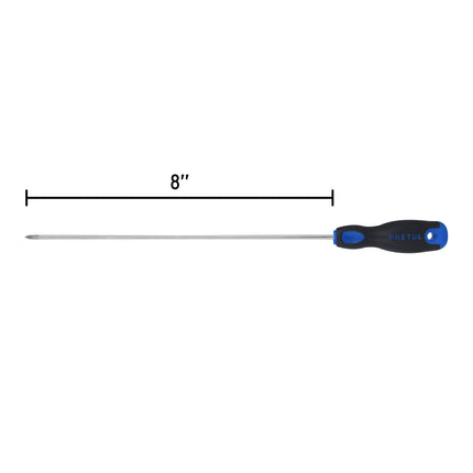 Desarmador de cruz 1/8' x 8' mango Comfort Grip, Pretul | DP-1/8X8BP | 28084