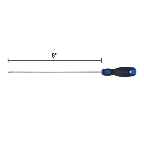 Desarmador de cruz 1/8' x 8' mango Comfort Grip, Pretul | DP-1/8X8BP | 28084