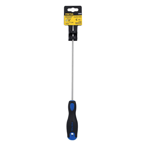 Desarmador de cruz 3/16' x 8' mango Comfort Grip, Pretul | DP-3/16X8BP | 28085