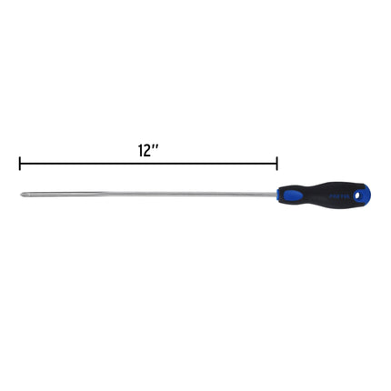 Desarmador de cruz 1/4' x 12' mango Comfort Grip, Pretul | DP-1/4X12BP | 28087
