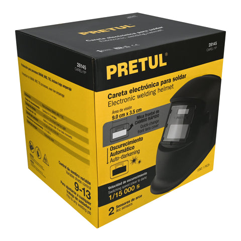 Careta electrónica p/soldar, sombra 9 a 13, PRETUL | CAREL-11P | 28145