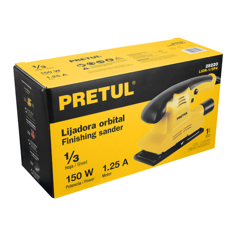 Lijadora orbital 1/3 hoja, 150W, PRETUL | LIOR-1/3P4 | 28220