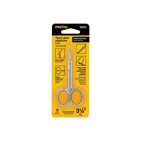 Tijera para manicure 3-1/2', punta extrafina, PRETUL | UNA-435P | 28233