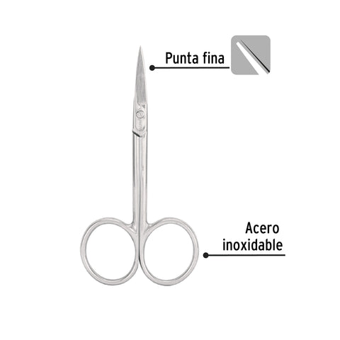 Tijera para manicure 3-1/2', punta fina, PRETUL | UNA-436P | 28234